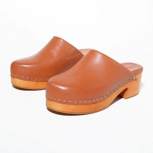 Charlotte Stone Martino Luggage Tan Camel Leather Clogs 8